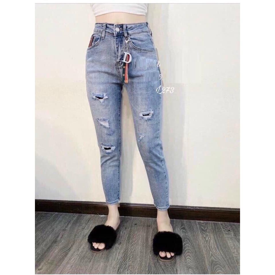 Quần baggy jean nữ cao cấp vải denim co dãn nhẹ wash màu chuẩn Phuongnamshop20 kvZ15