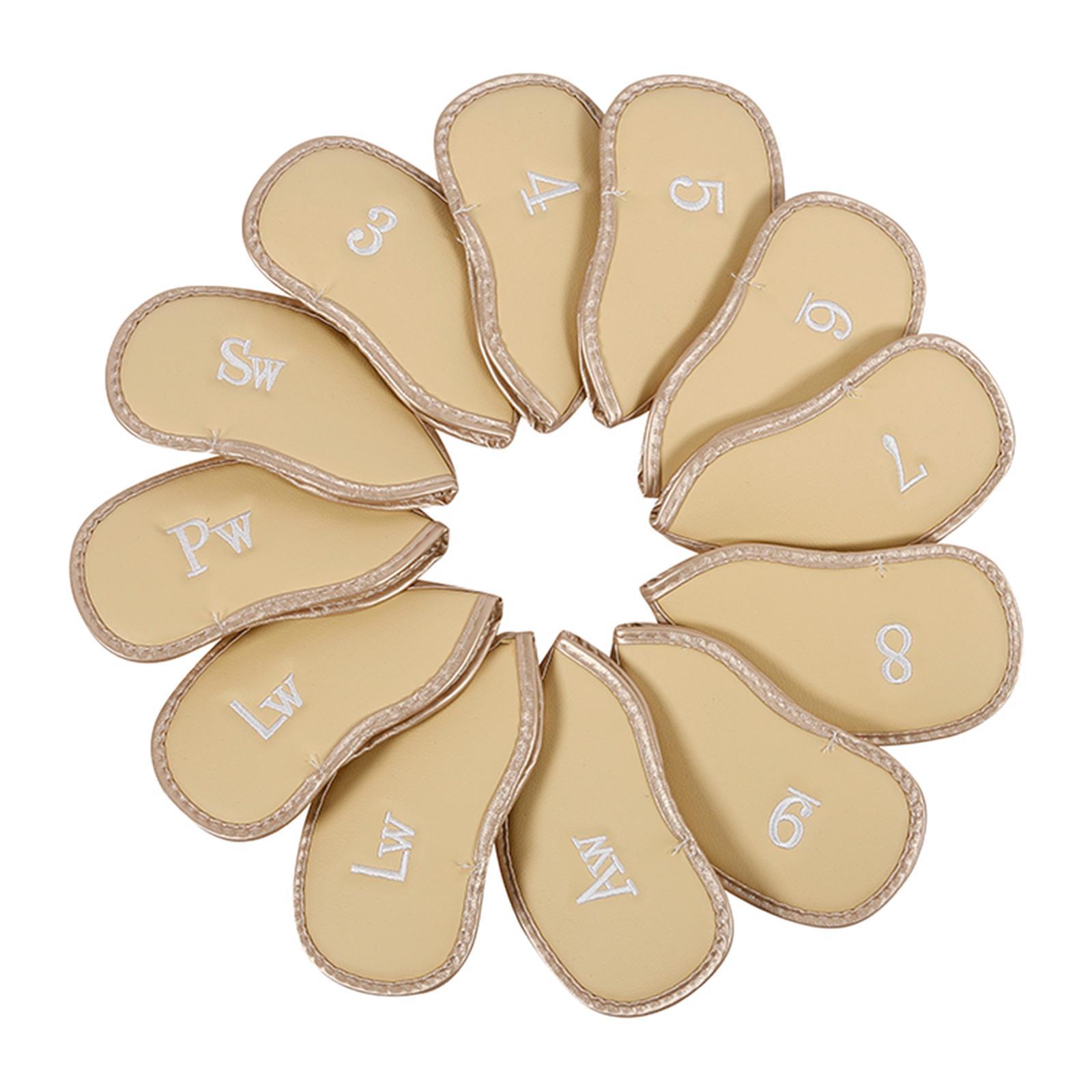 Golf Iron Head Covers, Golf Iron Headcovers, Modern Anti Scratch, Outdoor PU Leather Golf Club Head Cover for Equipment Golfer Travel Transport