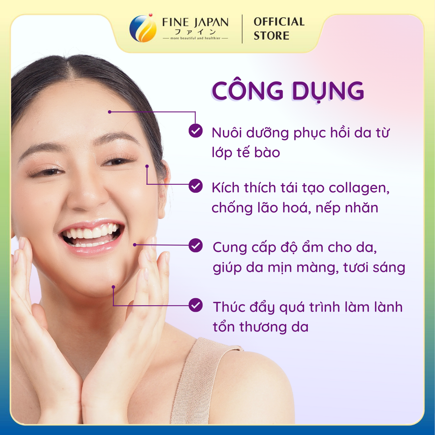 Bột Uống Hyaluron & Collagen + Ubiquinol Platinum FINE JAPAN hạn chế lão hóa da, giúp mịn và trắng da 240gr