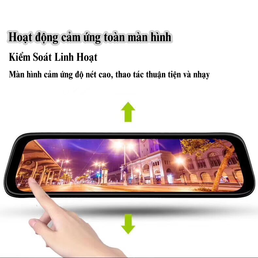 Camera hành trình ô tô xe hơi CAR365VN CHÍNH HÃNG, Màn Hình Cảm Ứng 10 Inch FULL HD1080 - CAR22