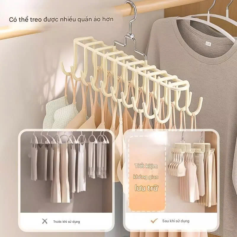 Móc Treo Đa Năng 12 Móc Sắt Bọc PVC – Giá Treo Cà Vạt, Nón, Thắt Lưng, Túi Xách, Đồ Lót Tiết Kiệm Diện Tích 36.5x19x8cm
