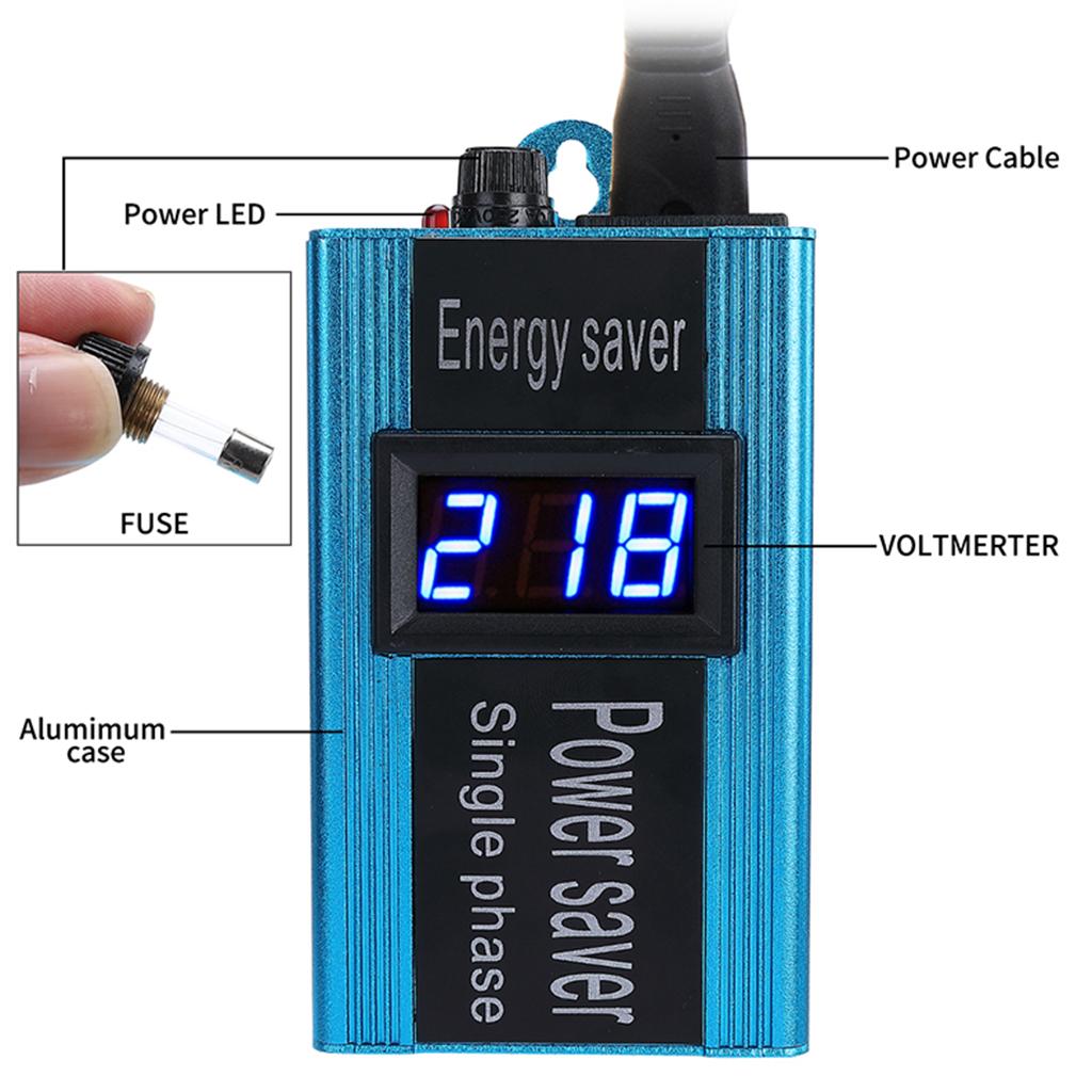 100KW Power Saver Energy Saving Devices Digital LCD Display Energy Savers Power Saving Box Use Safety Stabilize Voltage Protect Devices