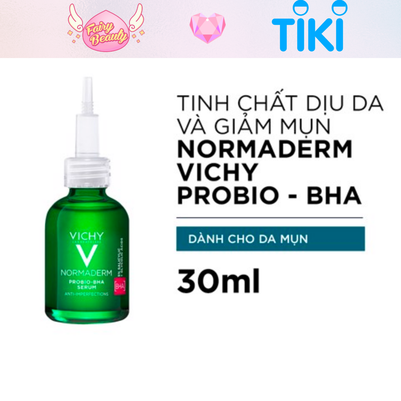 [VICHY] Tinh Chất Giúp Ngăn Ngừa Mụn Và Thu Nhỏ Lỗ Chân Lông Normaderm Probio-BHA Anti Imperfections Serum 30/5/1ml