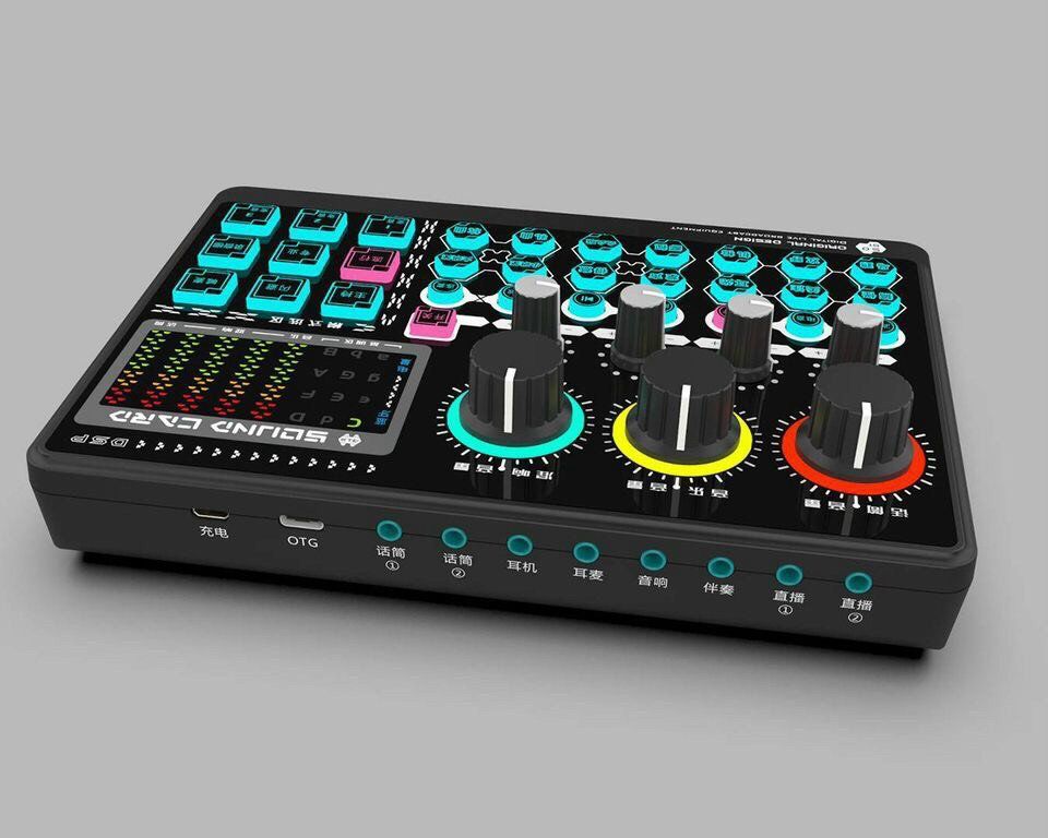 Mixer, Soundcard thu âm X6 mini - tích hợp auto tune, bluetooth - Karaoke, thu âm, livestream chuyên nghiệp