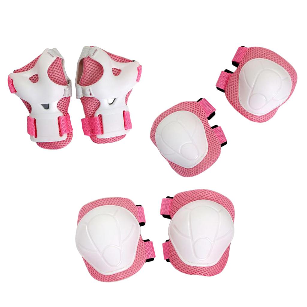 6 Pcs Kid Child Roller Skating Bicycle Bike Knee Wrist Elbow Pad Sets - 6 colors to choose