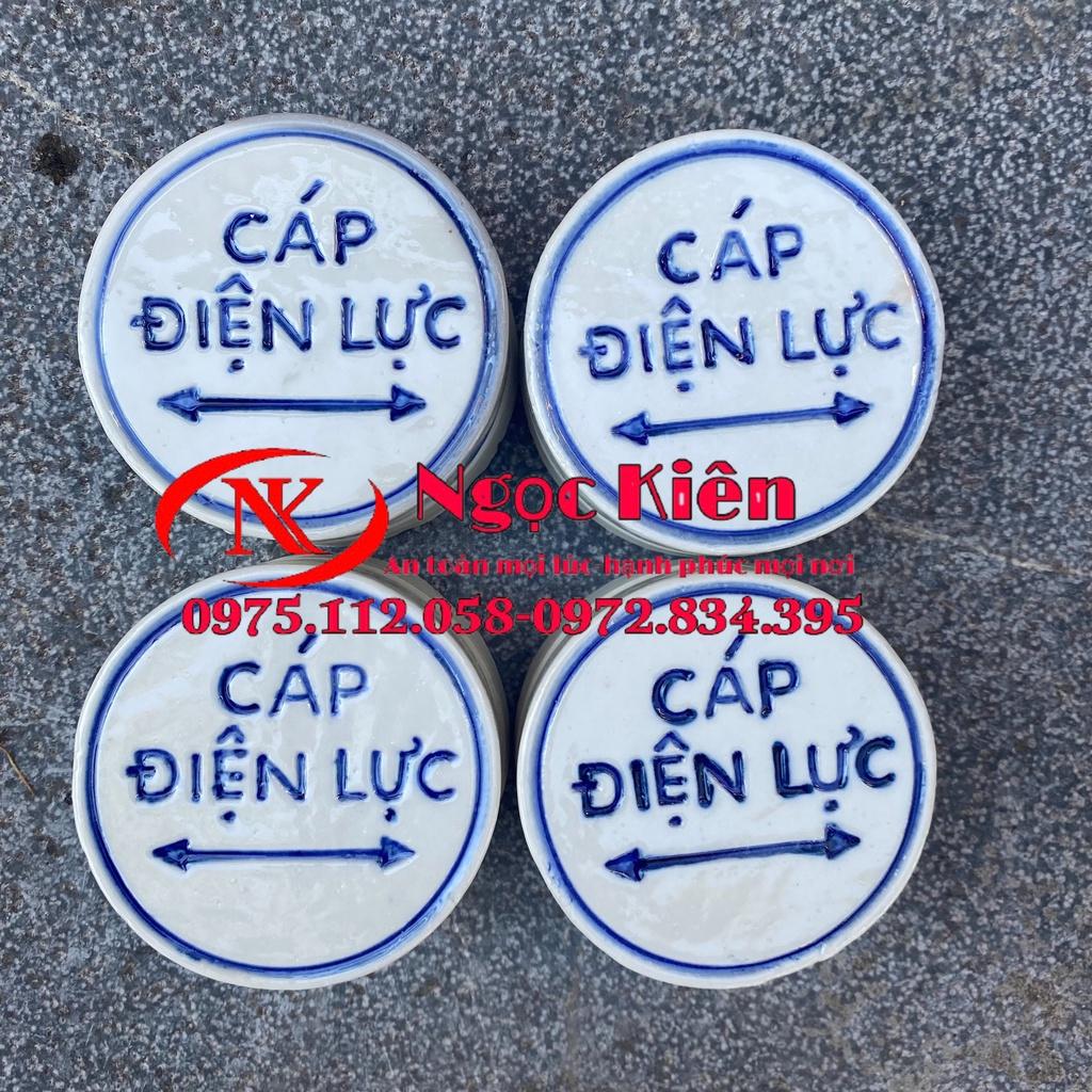 mốc sứ báo cáp,mốc sứ cảnh báo cáp điện lực,mốc sứ cáp điện ngầm