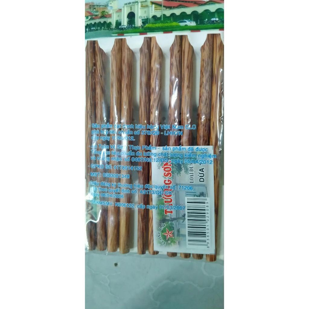 Combo 10 đôi Đũa dừa loại 1 Trường Sơn