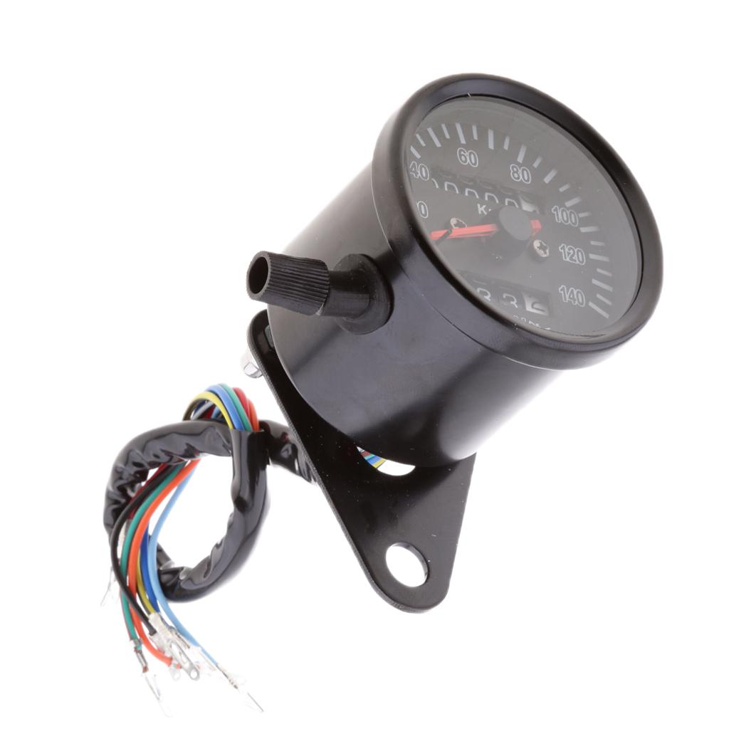 Universal Motorcycle LCD RPM Digital Display Odometer Speedometer 4 LED Light