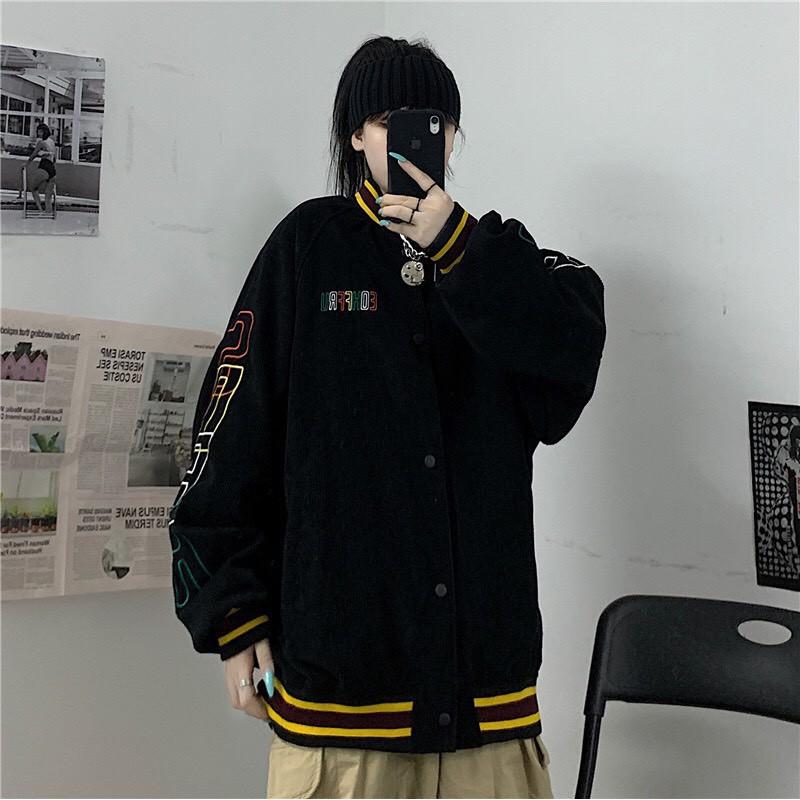 Áo Khoác Bomber Nam Nữ - Áo Khoác Kaki Unisex EOHFFRU Vải Nhung Siêu Hot - LP.STORE