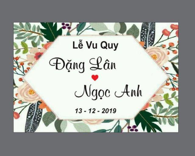 Bảng cưới in nội dung theo yêu cầu_DECAL VIP
