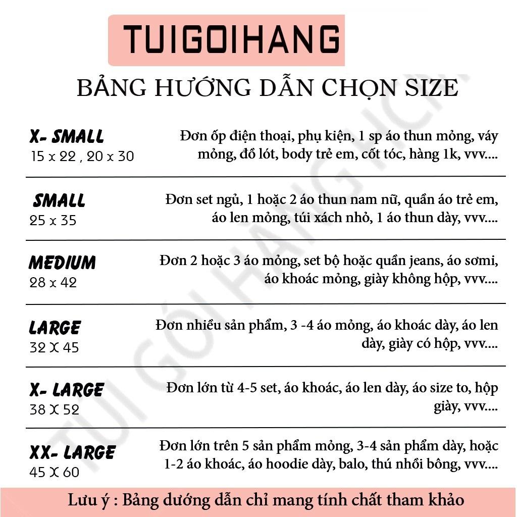 Túi gói hàng đóng hàng màu trắng loại PHỔ THÔNG size 20x30 bóng dẻo