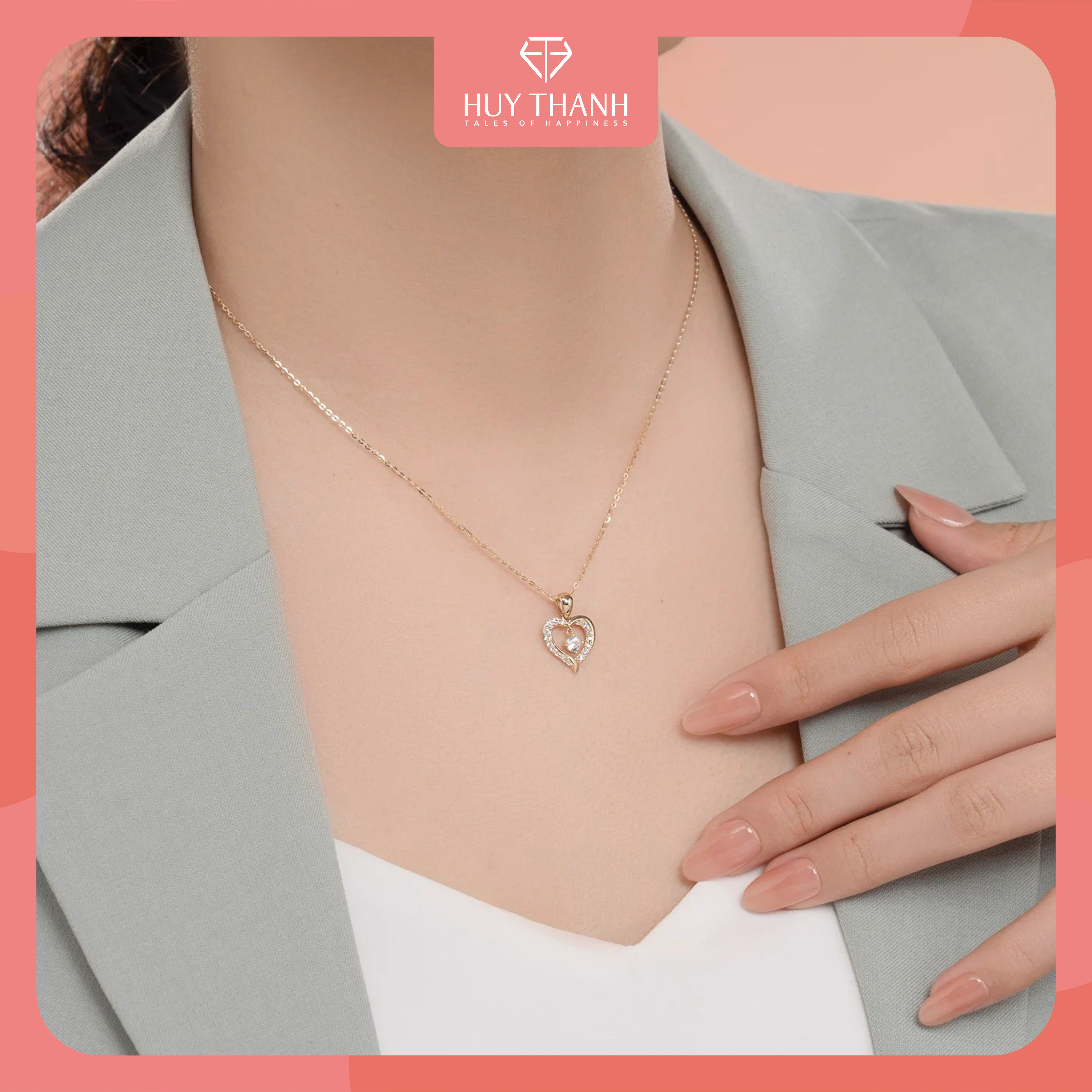 Mặt Dây Chuyền Vàng 14k My Only Baby MDMAMD667 Huy Thanh Jewelry