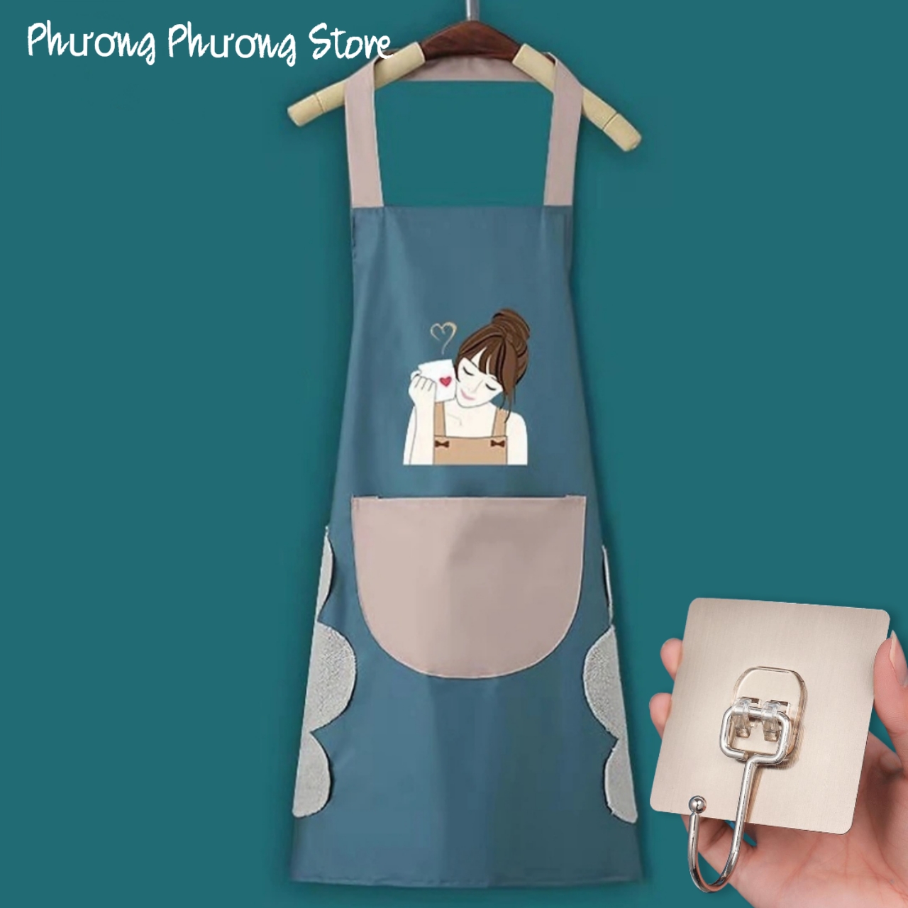 Tạp Dề Polime Không Thấm Nước, Sạch Sẽ Cute