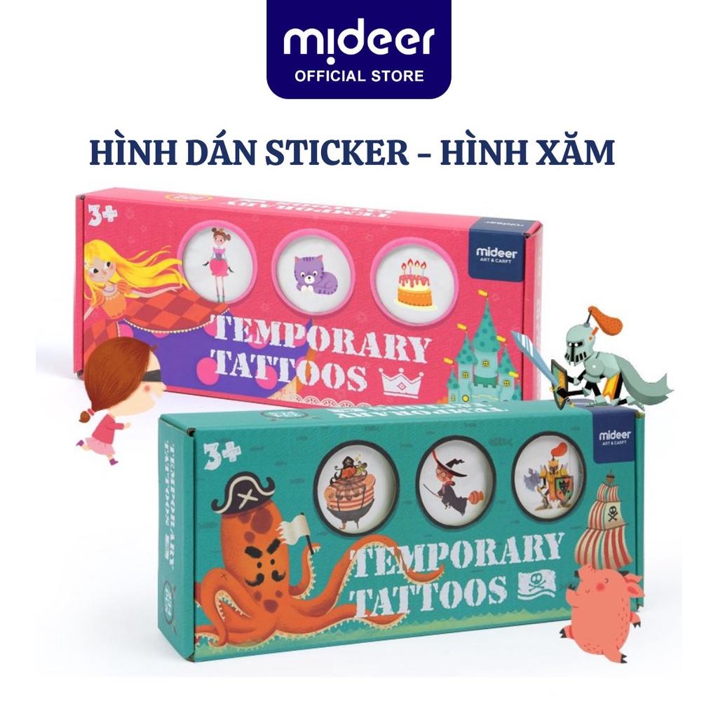 Hình Xăm Tạm Thời và Hình Dán Móng tay An Toàn Cho Trẻ Temporary Tattoos Mideer cho bé 2,3,4,5,6 tuổi