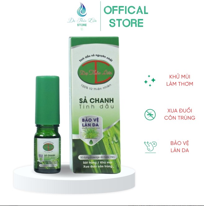 Tinh dầu Sả Chanh Dạ Thảo Liên 20ml - 100% Thảo Dược Thiên Nhiên