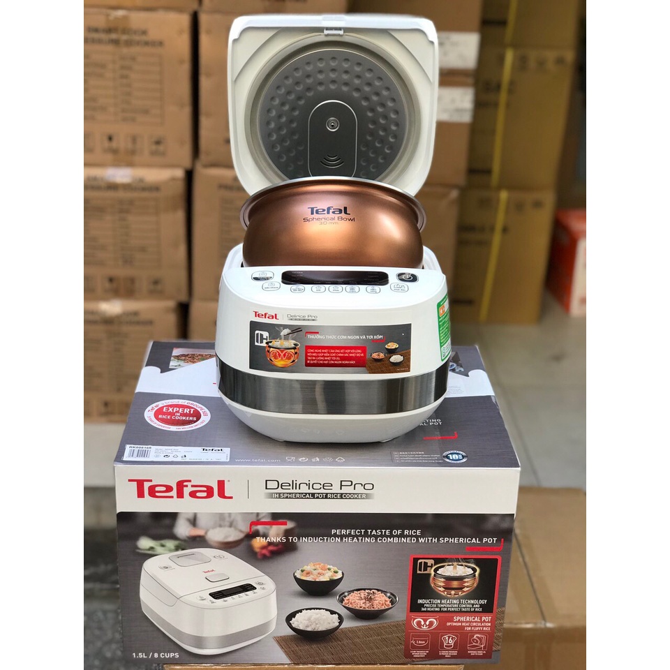 Nồi cơm điện tử cao tần Tefal 1.5L - Thương hiệu Pháp - RK808168 - Hàng chính hãng