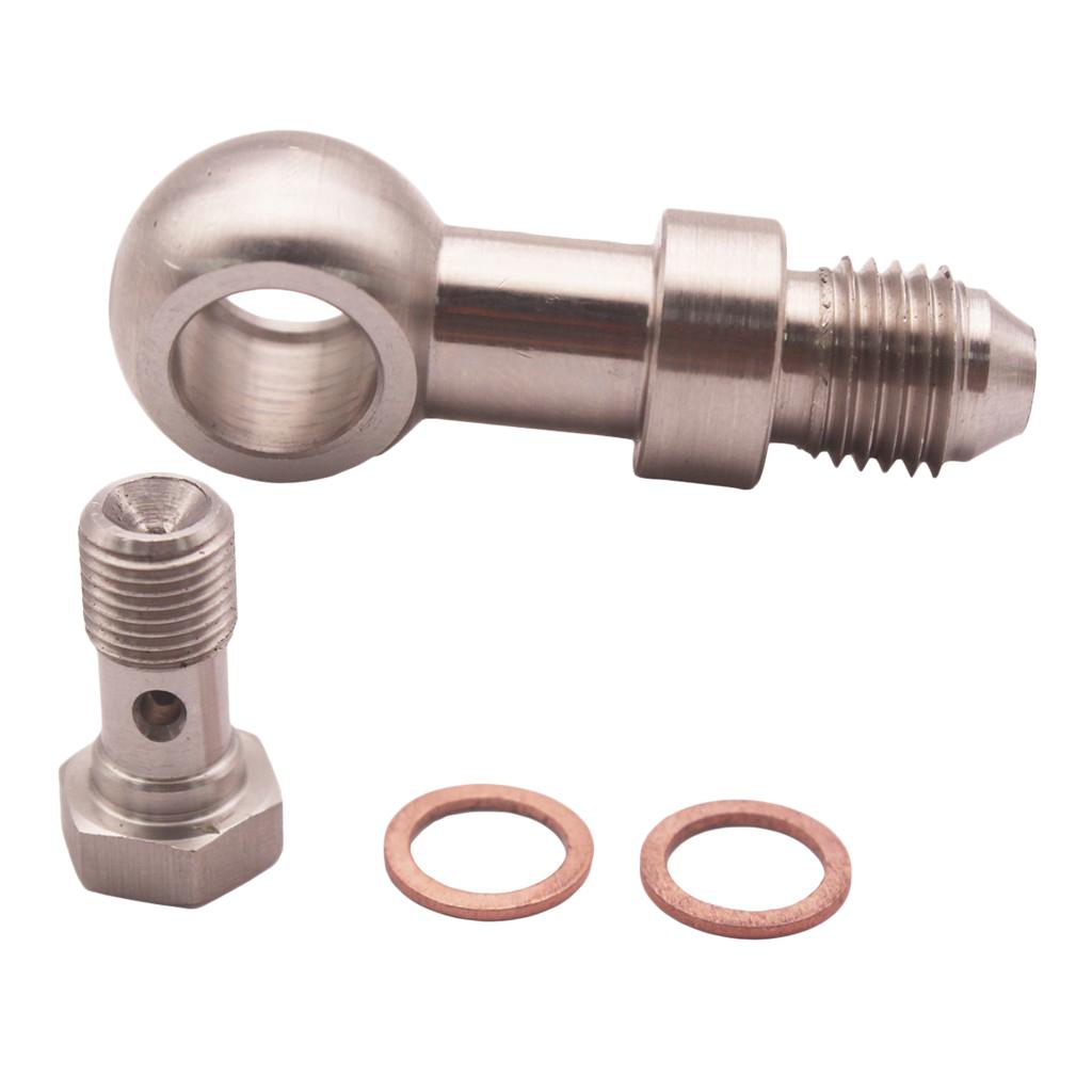 2Set Oil Feed line / Hose adapter Fitting Male M10 Male