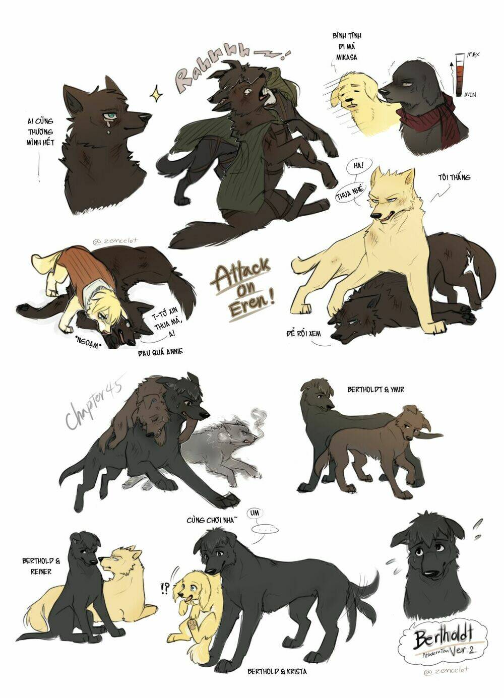 tấn công người khổng lồ - doujinshi eren x mikasa chapter 64 8