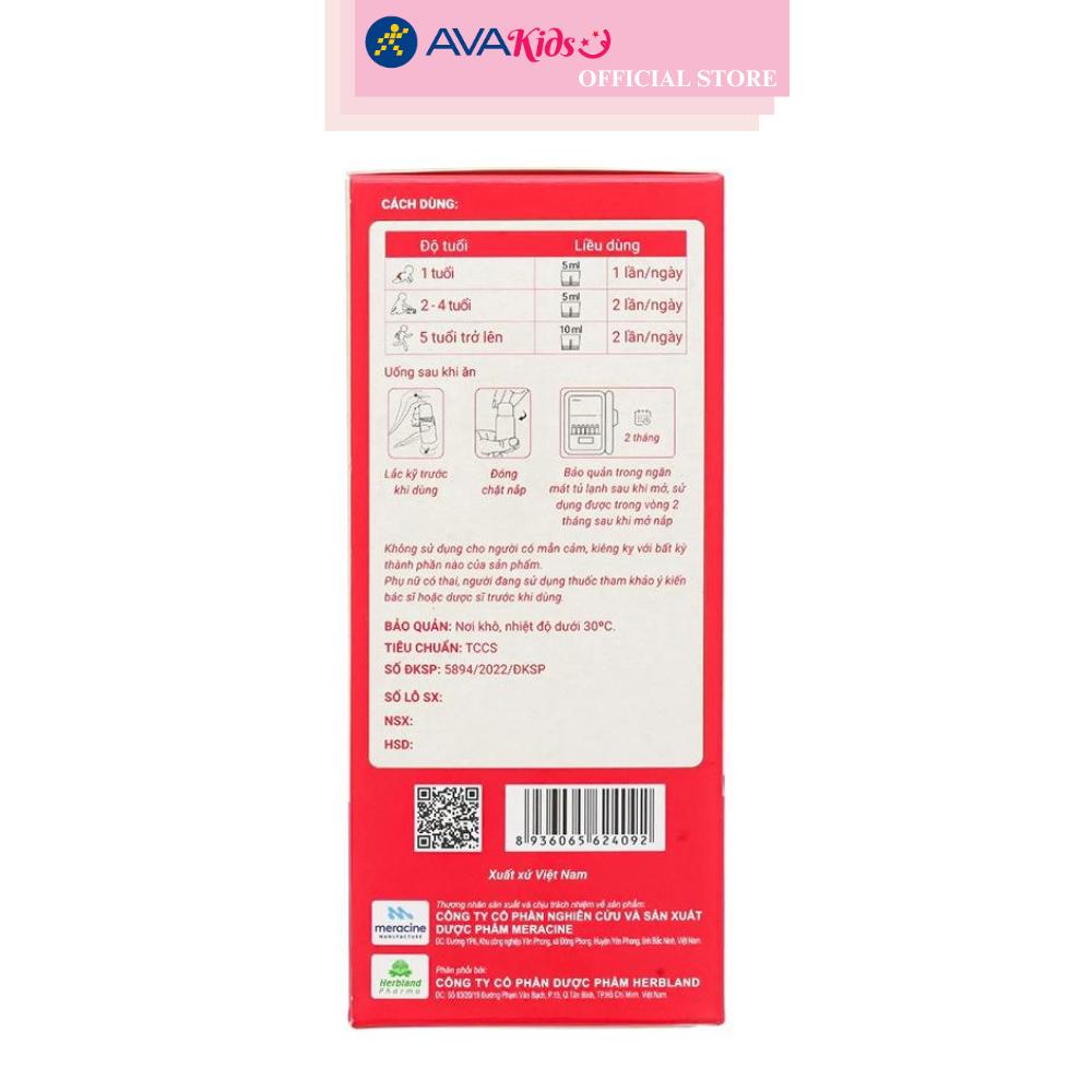 Siro Herbland Healthza Yummy hỗ trợ ăn ngon 150 ml (từ 1 tuổi)