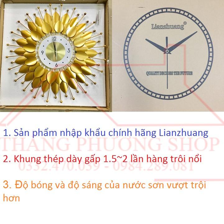 Đồng Hồ Treo Tường Trang Trí Lá Vàng Mùa Thu TP-054 (Hàng Chính Hãng Lianzhuang)