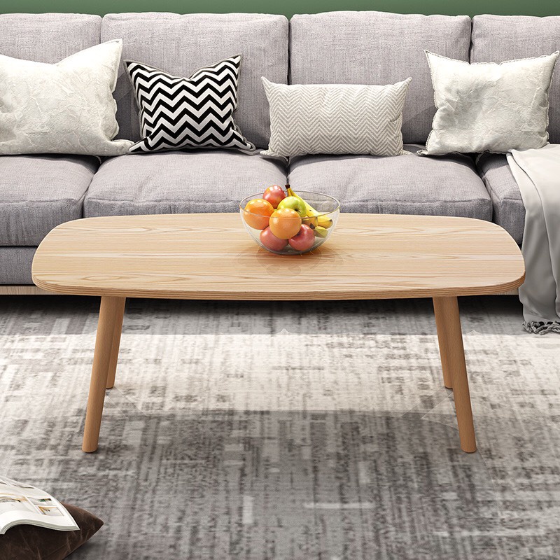 Bàn trà chữ nhật, bàn trà sofa HOLI ( BT02 ) Mặt bàn dày 15ly, Chân gỗ tự nhiên chắc chắn, Giá rẻ chất lượng tốt