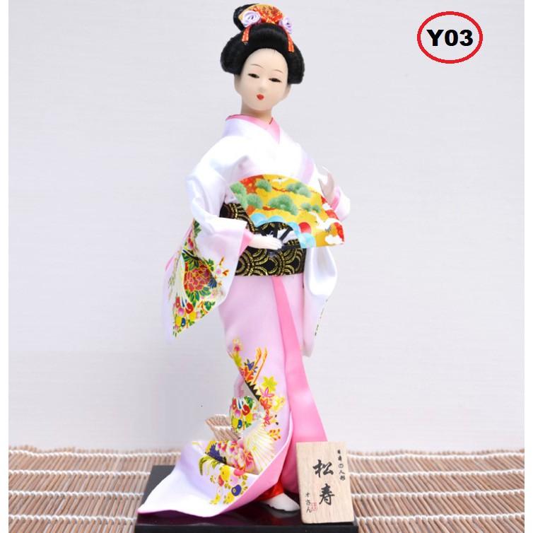 KHO-HN * Búp bê Geisha cao 30cm mặc trang phục truyền thống Nhật Bản - mẫu Y03 (ảnh thật)