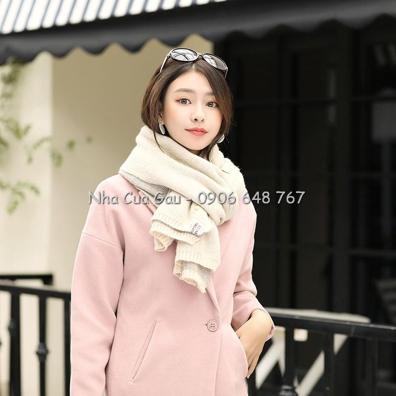 Khăn len lông 2 mặt logo quả dứa