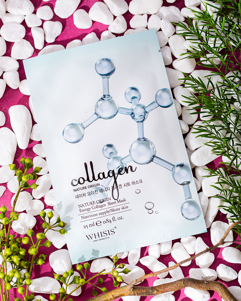 Mặt nạ Collagen Whisis Nature Origin Energy Sheet Mask giúp căng bóng và sáng da tự nhiên