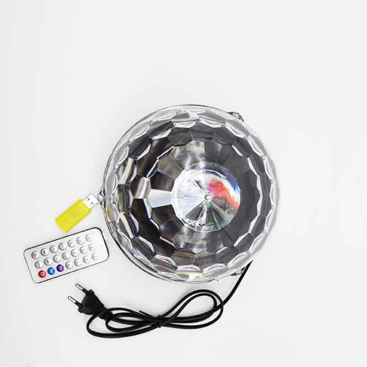 Đèn Led Xoay 360 Độ Trang Trí 7 Màu Cảm Ứng Theo Nhạc Vũ Trường, Sân Khấu Dành cho Dân Bay - Tặng USB và Điều Khiển Từ Xa