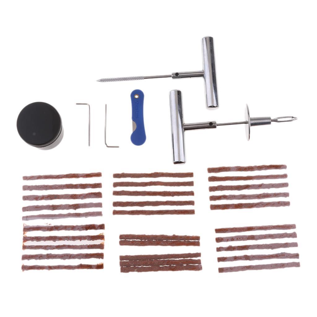 Heavy Duty Tire Repair Kit 36Pc for Car Bike Motorcycle Trailer RV ATV Jeep