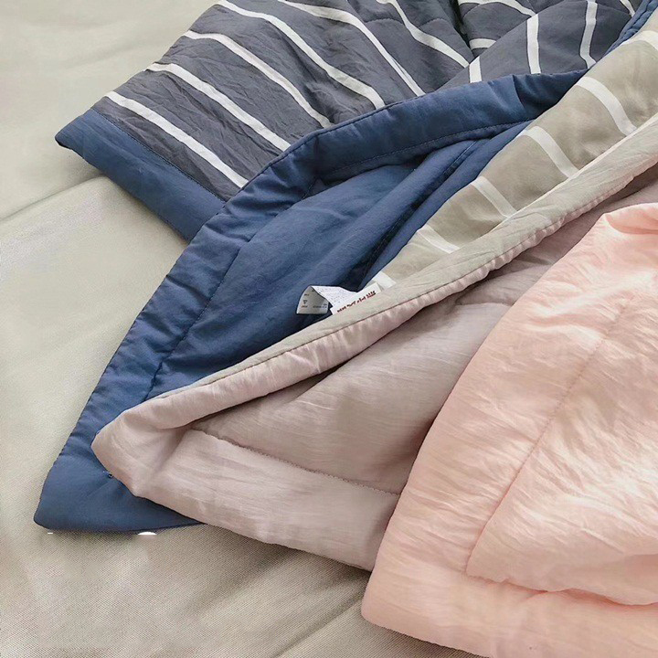 Chăn hè kẻ sọc cotton xuất Nhật