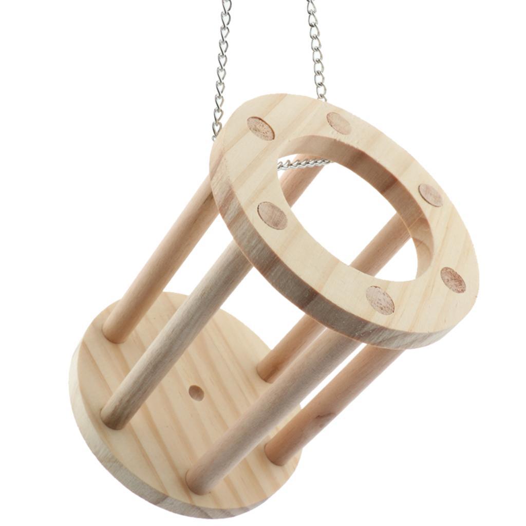 Hay Feeder Rack Rabbit Natural Wooden Hay Manger Food Dispenser