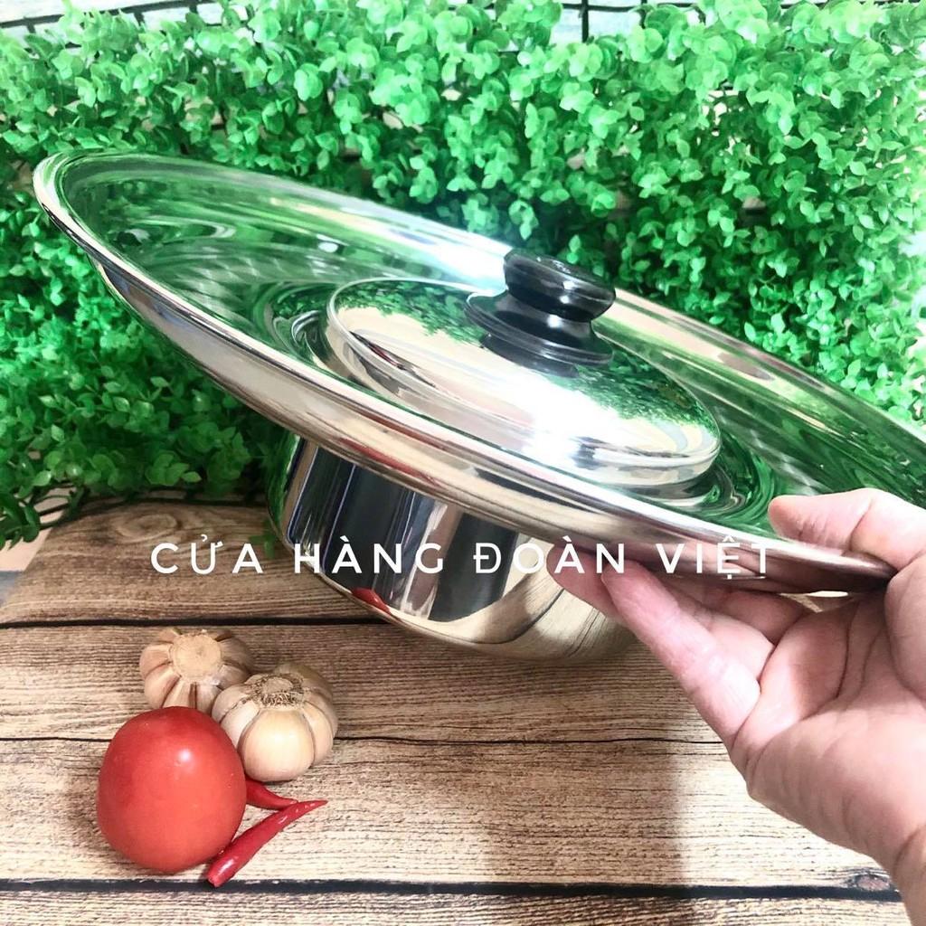 Nồi Lẩu Sống, Nồi Lẩu Mâm - Inox SUS 304 C.Lượng - Nồi 18 cm - Mâm Vành 40 cm - Dày, bóng, đẹp. Chuyên phục vụ Sp Gia dụ