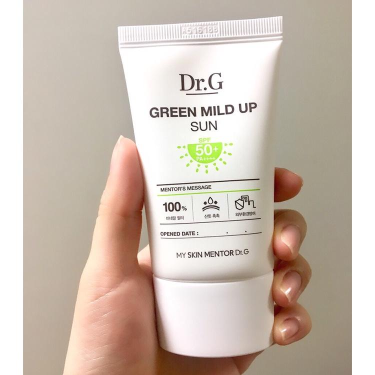 Kem chống nắng trắng da vật lý cho da nhạy cảm Dr.G Green Mild Up Sun+ SPF50+PA++++ Hàn Quốc 50ml