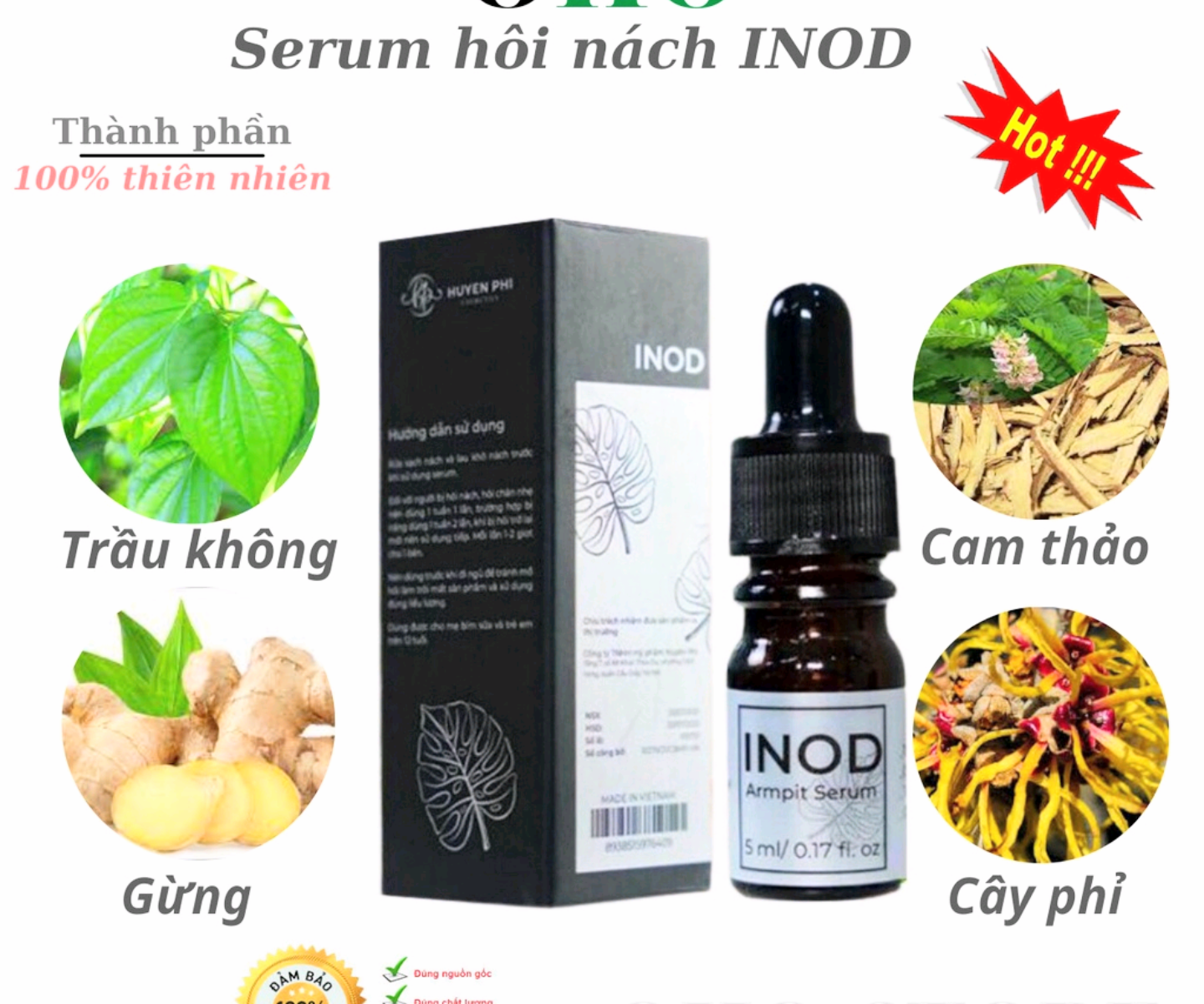 CHAI KHỬ MÙI HÔI NÁCH HÔI CHÂN SERUM INOD HUYỀN PHI LOẠI BỎ MÙI HÔI HOÀN TOÀN HÀNG SỐ 1 TẠI VIỆT NAM