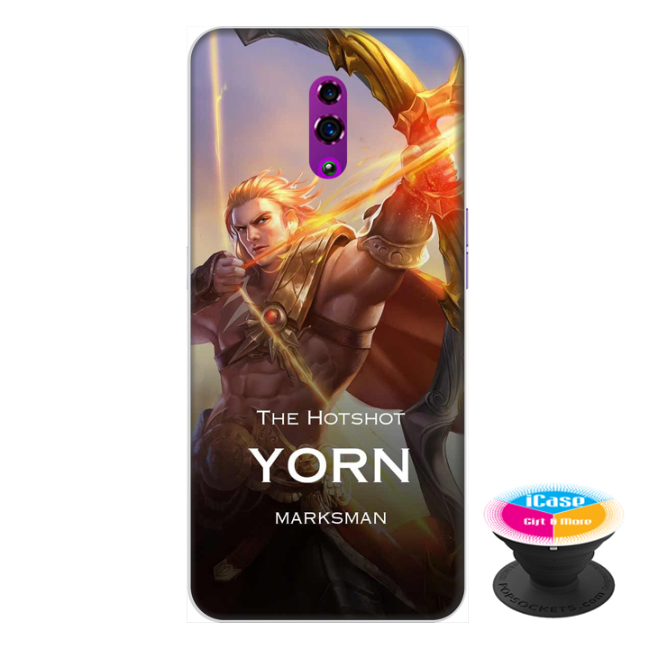 Ốp lưng điện thoại Oppo Reno hình YORN tặng kèm giá đỡ điện thoại iCase xinh xắn - Hàng chính hãng