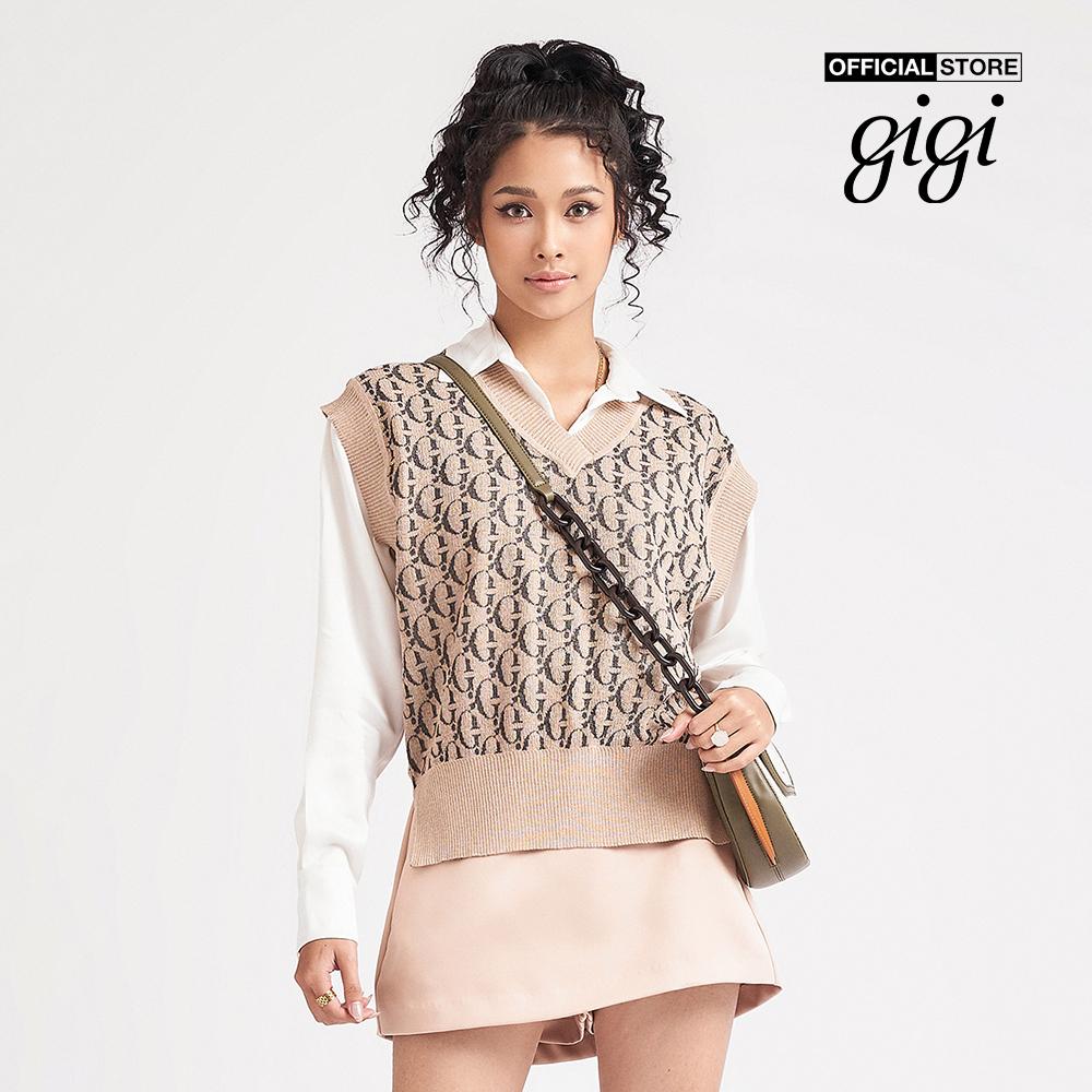 GIGI - Áo ghile nữ cổ V phom suông hiện đại G1303K222714