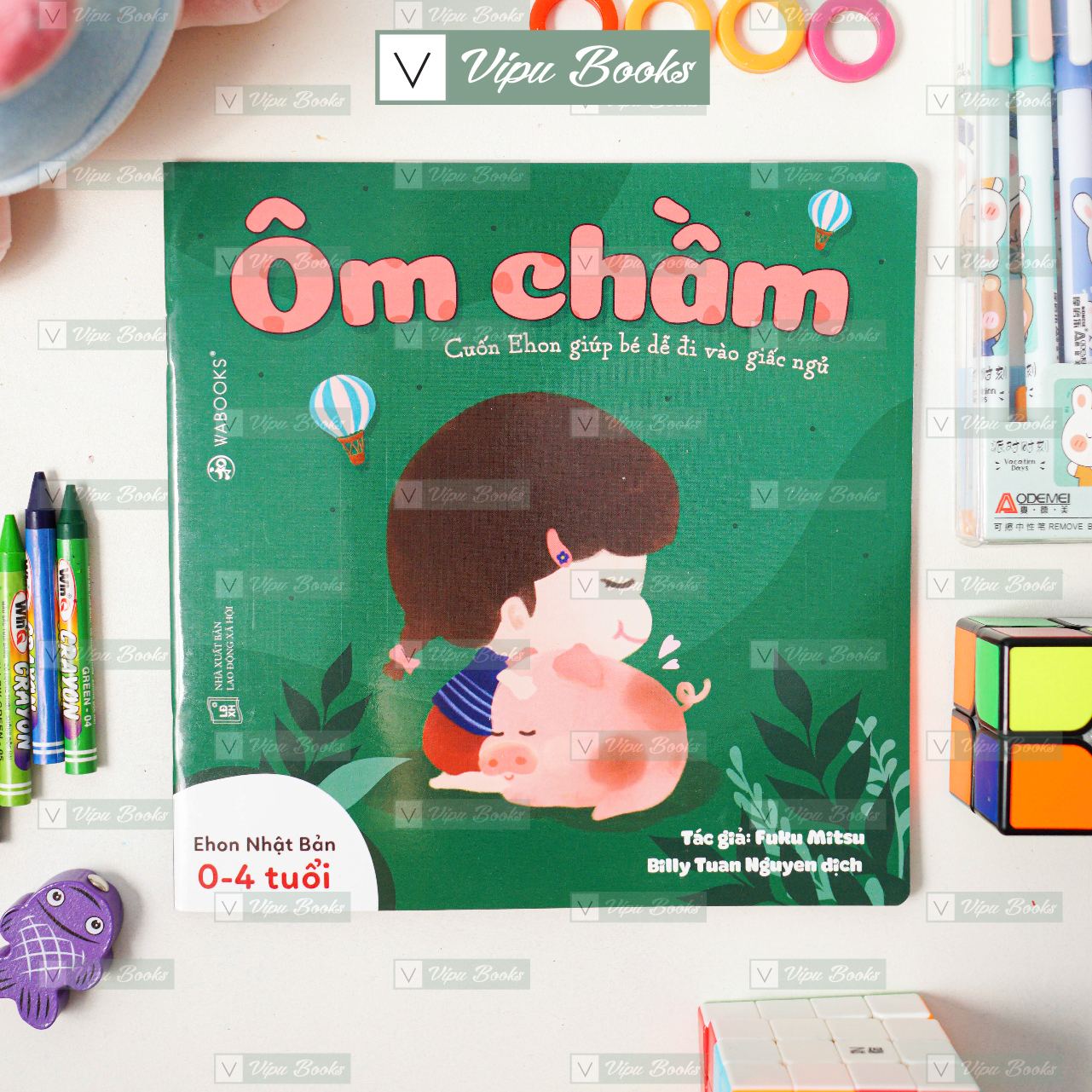 Sách - Ehon Nhật Bản Giúp Bé Dễ Đi Vào Giấc Ngủ - Ôm Chầm - Dành Cho Bé Từ 0-4 Tuổi - Nuôi Dưỡng Tâm Hồn Cho Bé