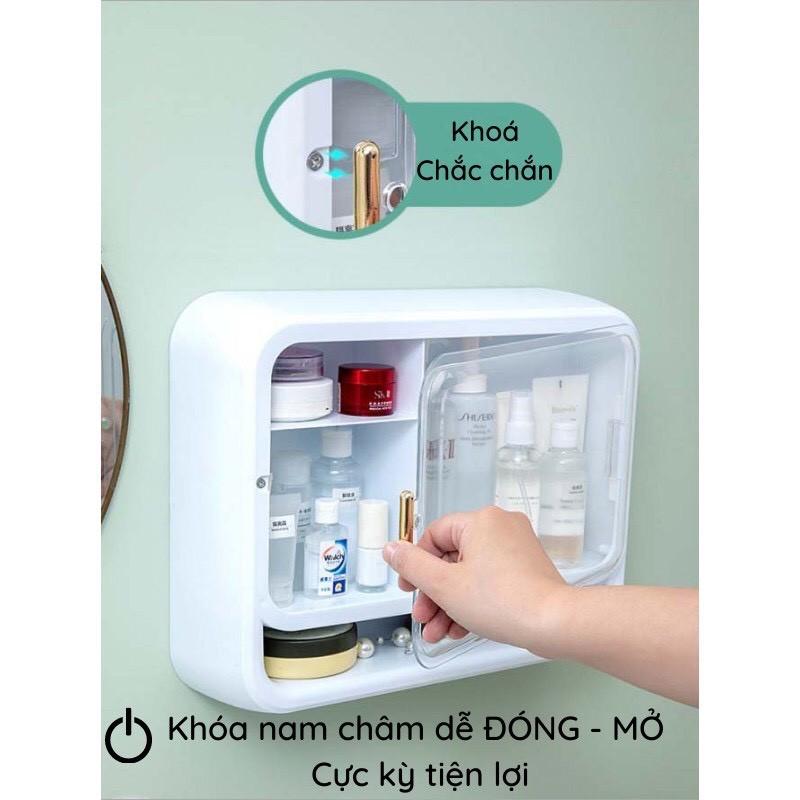 Kệ Đựng Mỹ Phẩm Treo TườngKiêm Tủ thuốc Y Tế Gia Đình Tiện Dụng Mẫu Mới