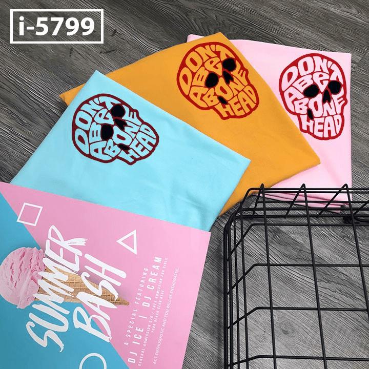 Áo Thun Nữ Tay Ngắn Cổ Tròn In Chữ DON'T BE A BONE HEAD ATN5799 - J.A Shop