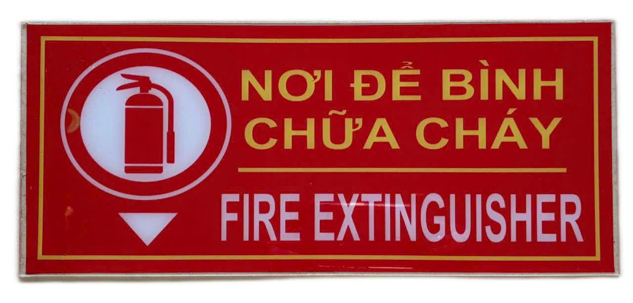 Bảng hiệu NƠI ĐỂ BÌNH CHỮA CHÁY - Chất liệu Mica