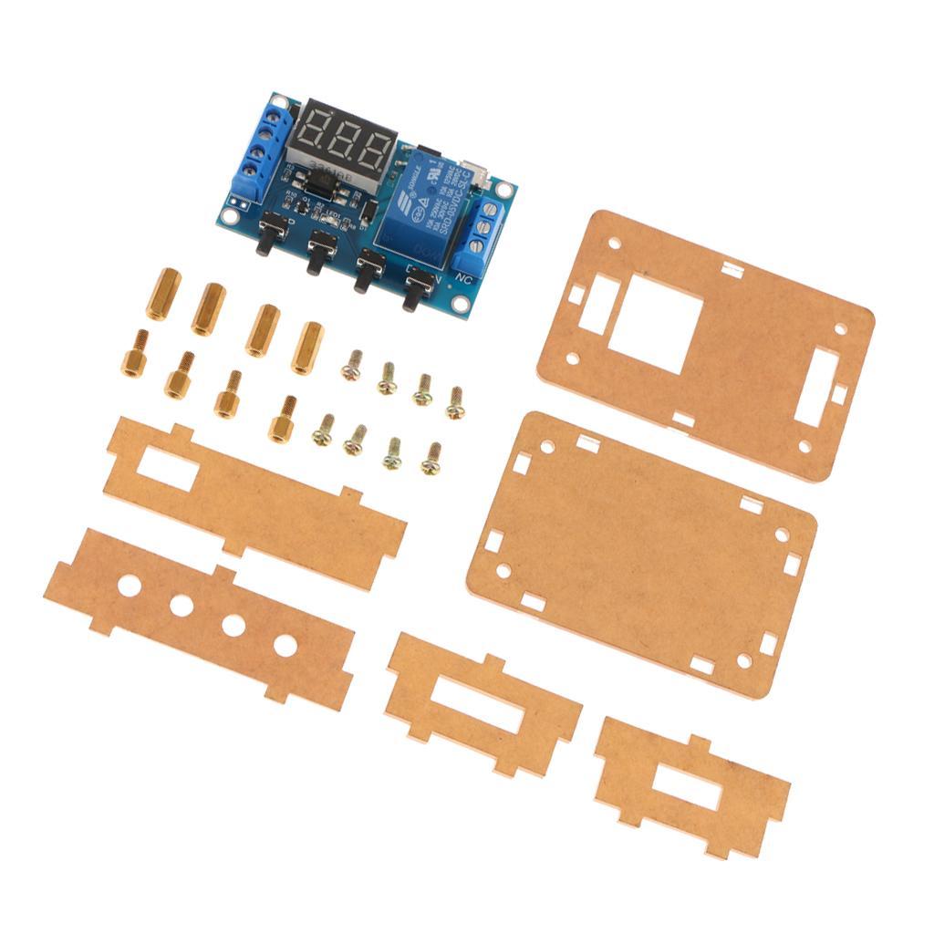 DC 6-30V Adjustable Relay Timer Cycle Module Switch With Clear Cover Trigger Time Delay Circuit Board