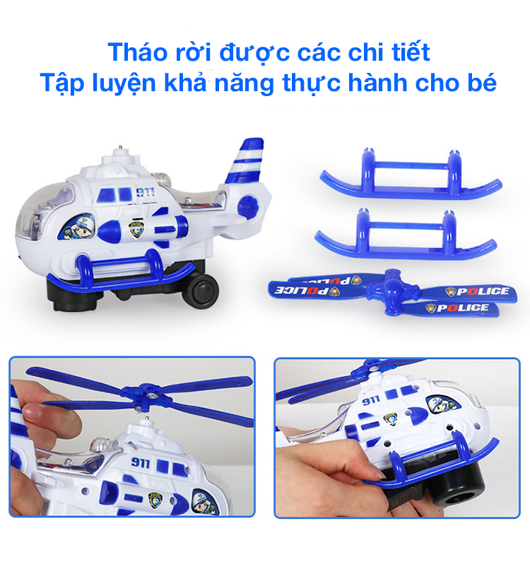 Đồ chơi máy bay trực thăng KAVY NO.8809 chạy pin có âm thanh và ánh sáng di chuyển linh hoạt cực hay cho bé yêu