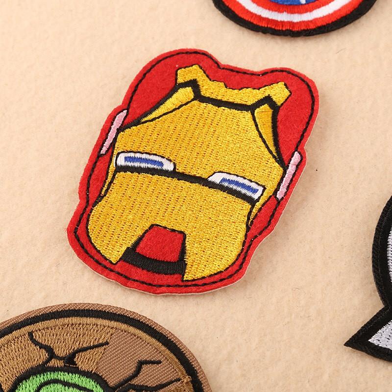 Sticker, Logo Patch Ủi Quần Áo phong cách Siêu Anh Hùng Marvel