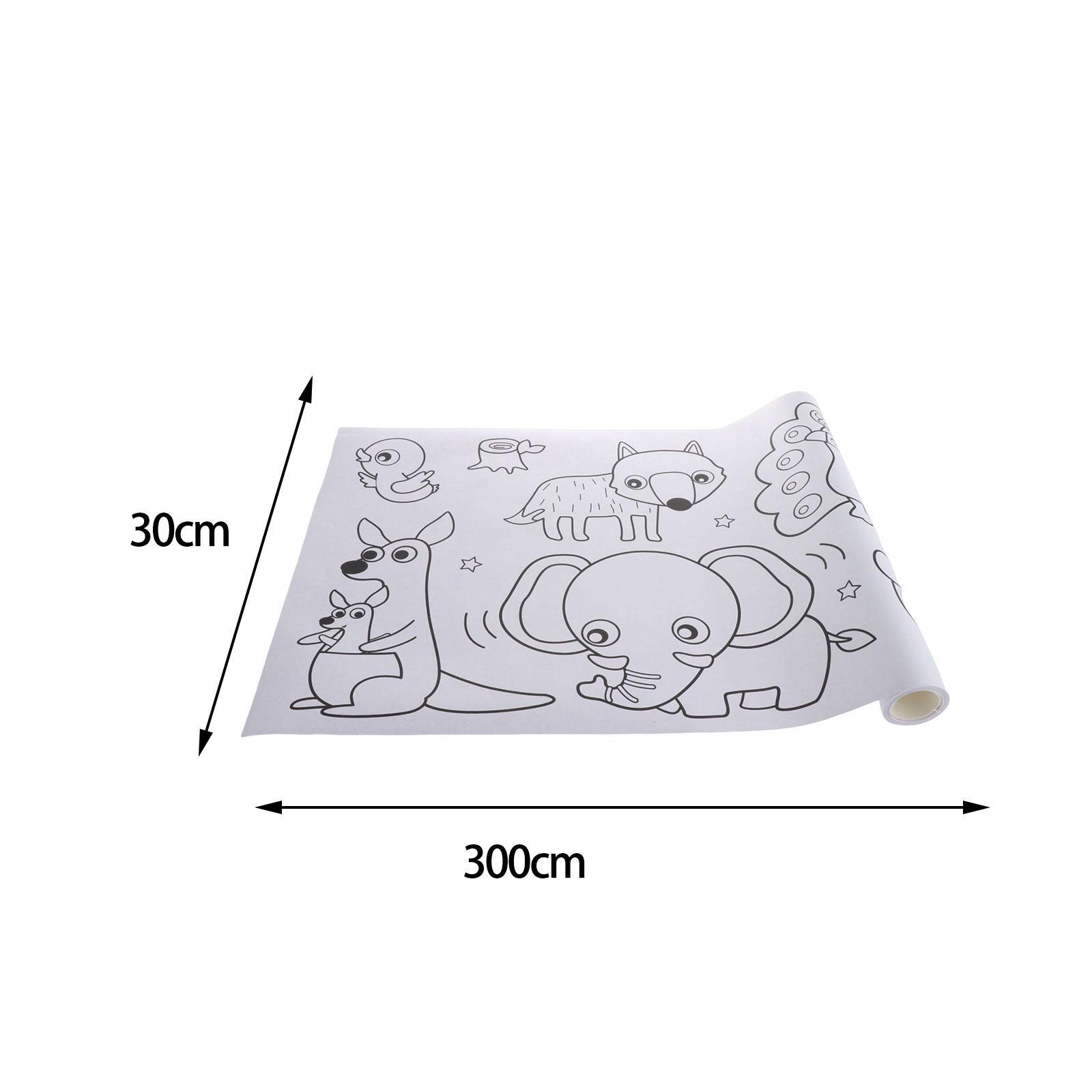 Art Paper Roll Sticky Painting Coloring Posters for Toddlers Drawing Party
