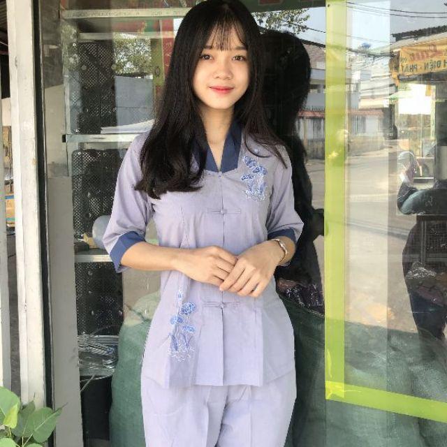 Đồ phật tử .áo lam Đi chùa. la hán phối.