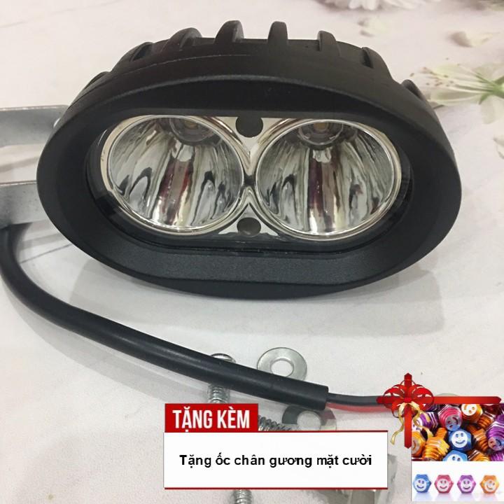 Đèn LED trợ sáng L2 cho xe máy A212-TK02 - Tặng kèm ốc chân gương mặt cười