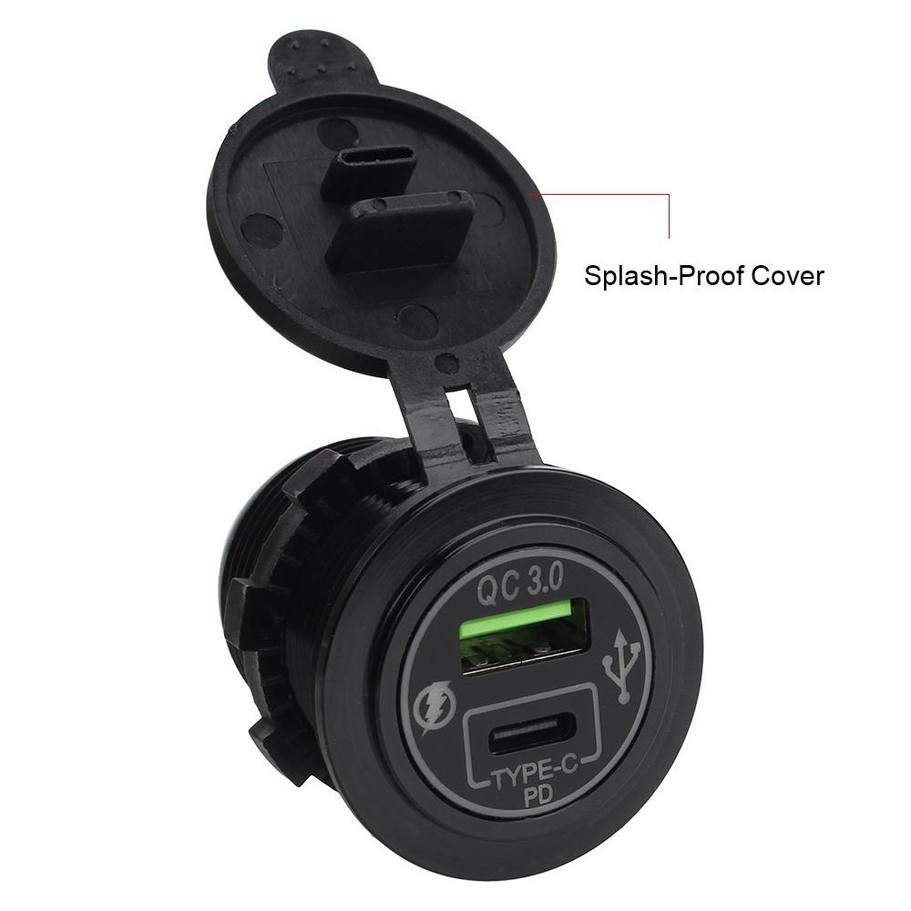 Mobile Phone Charger Adapter in Car Car Charger Socket Quick Charge USB Car Charge Mini Fast Charging Aluminum 5V QC3.0 5A PD Type-C 40W