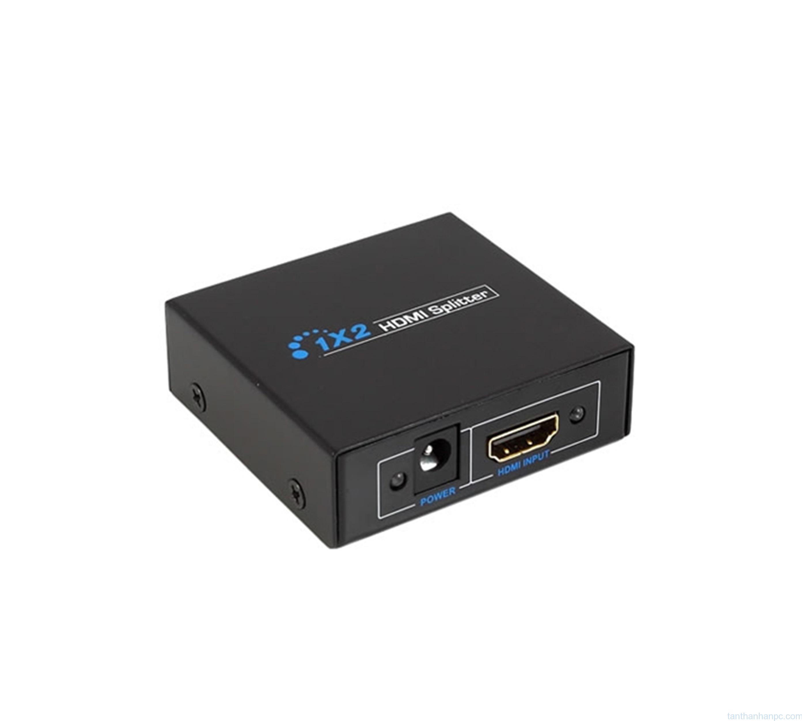 Bộ Chia HDMI 1 Ra 2 – HDMI Splitter 1x2 - Chia Cổng Ra 2 Màn Hình TV, Máy Chiếu