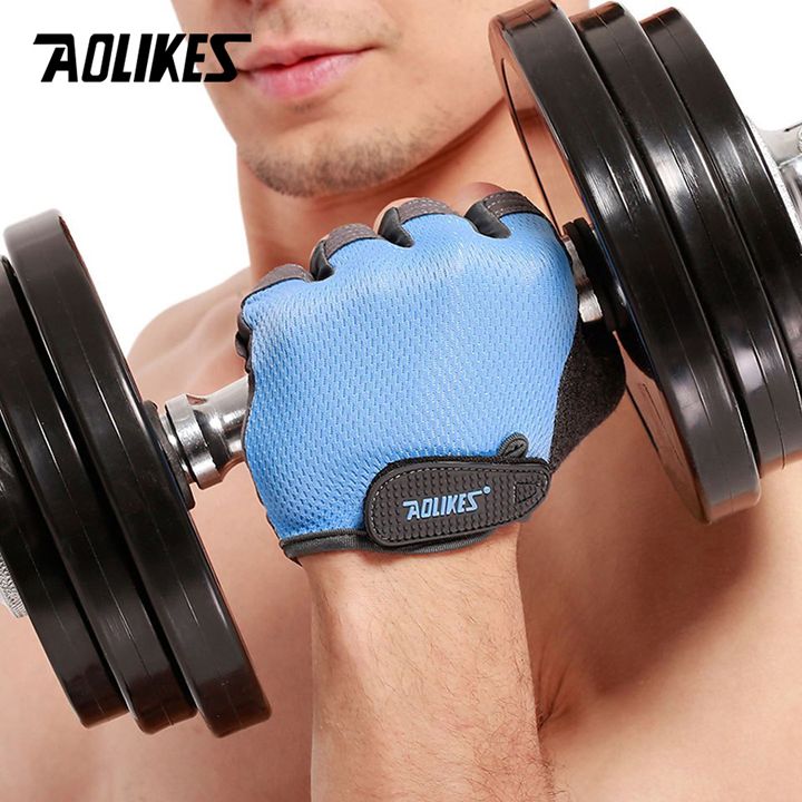 Găng tay thể thao hở ngón Nam - Nữ  hãng Aolikes AL112